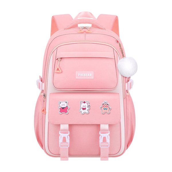 Waterproof Kids School book bag(Pink)